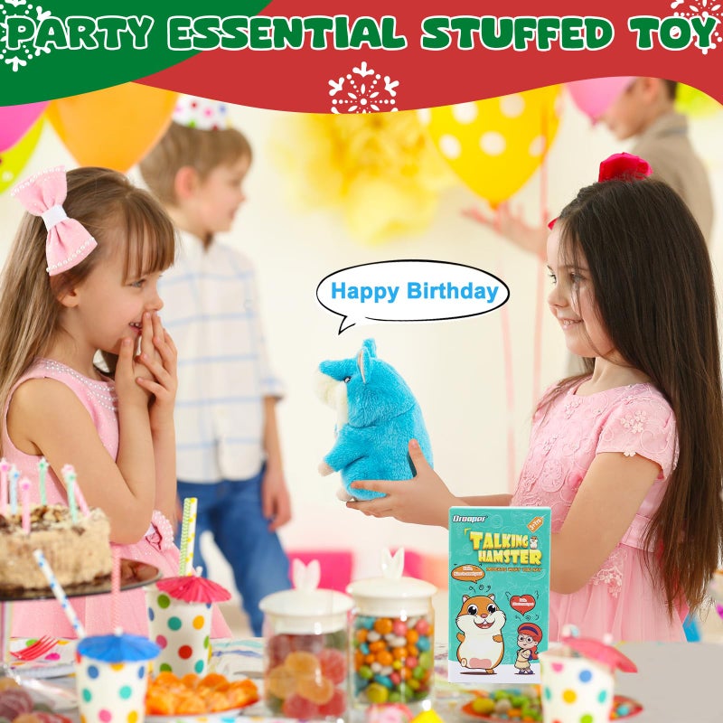 Qrooper Kids Toys Talking Hamster Repeats What You Say Toddler Toys for Kids Repeating Everything with Funny Voice Baby Boy Toys Christmas New Year Gift for 3 4 5 6+ Years Old - Image 3